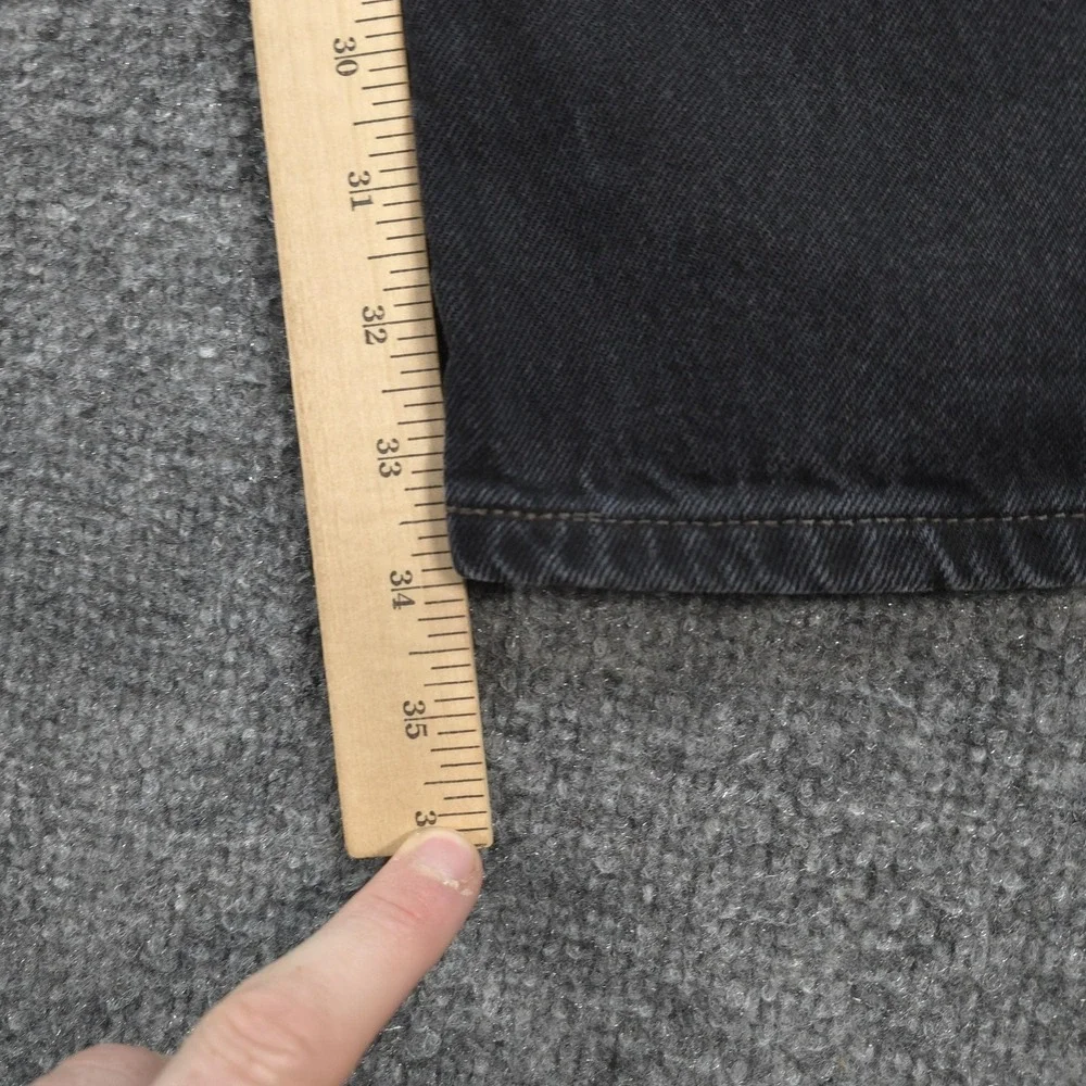 Vintage Levis Jeans Mens 32x34 Black Denim 501 Button Fly Regular Straight Y2K